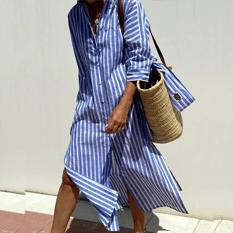 Harper | Elegant Striped Summer Dress