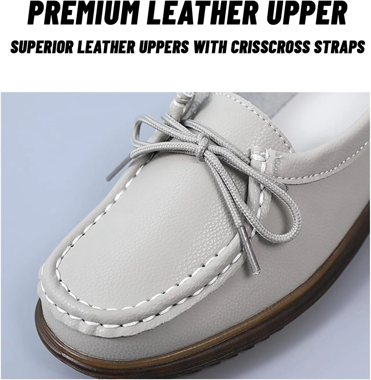 HESBITEUL Women's Casual Penny Loafers Driving Moccasins Comfort Slip on Flat Boat Shoes Walking Shoes with Bowknot