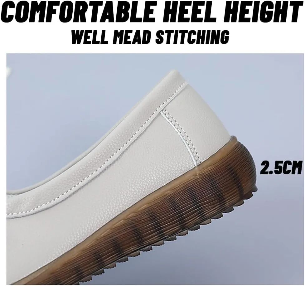 HESBITEUL Women's Casual Penny Loafers Driving Moccasins Comfort Slip on Flat Boat Shoes Walking Shoes with Bowknot