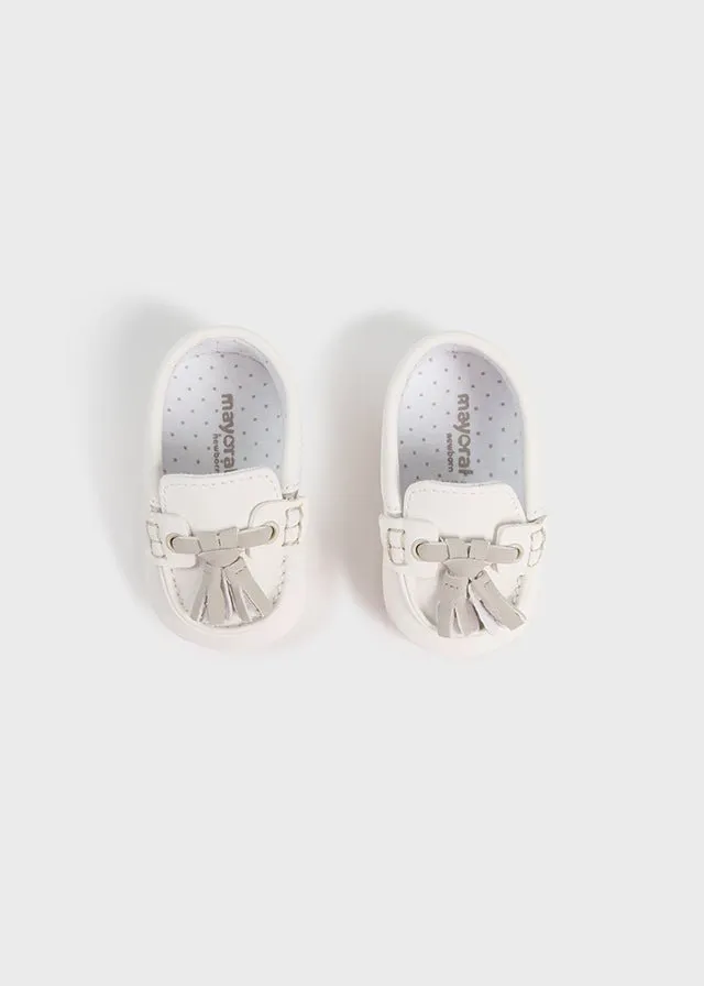 Ivory Newborn Boy Pre-Walker Moccasins