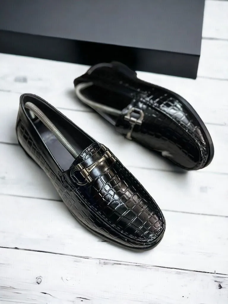 Jack Marc New Fashion Croco Loafers For Men Casual & Formal Wear