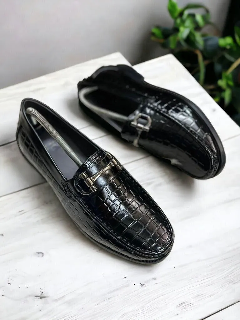 Jack Marc New Fashion Croco Loafers For Men Casual & Formal Wear