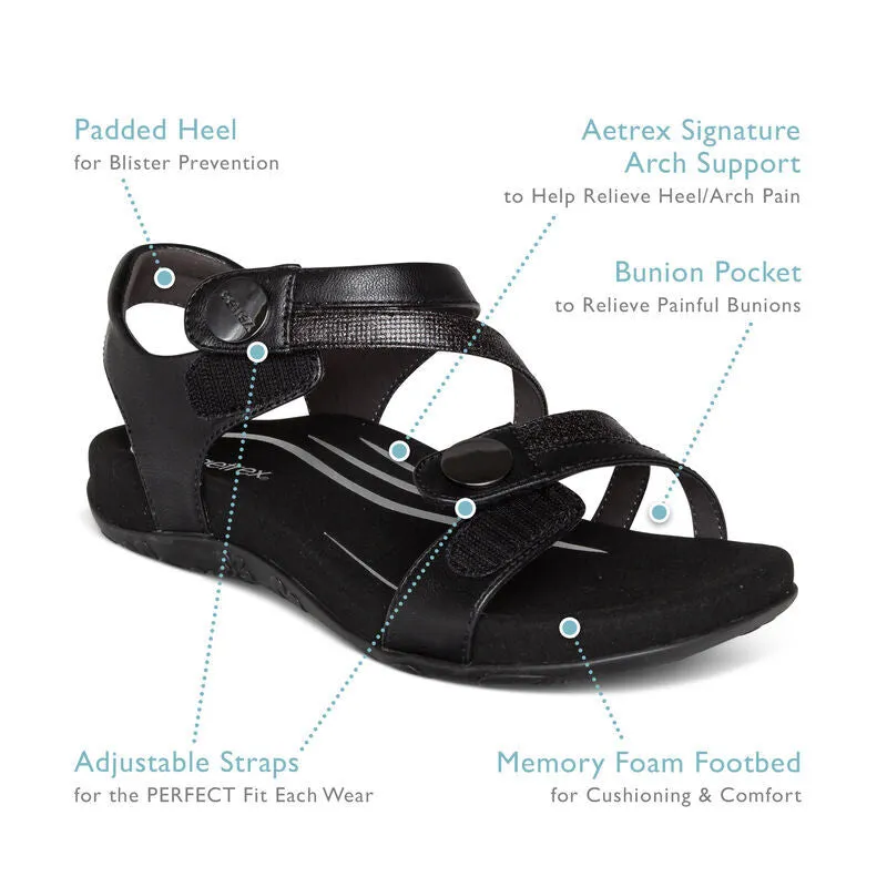 Jess Adjustable Quarter Strap Sandal