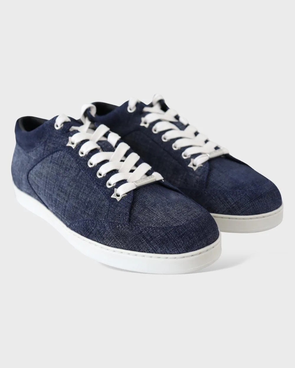Jimmy Choo Miami Blauwe Denim Sneakers