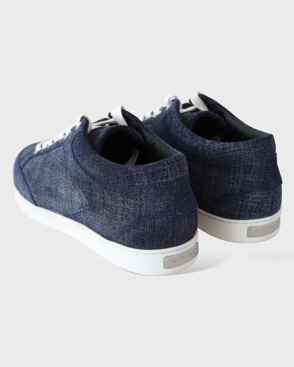 Jimmy Choo Miami Blauwe Denim Sneakers