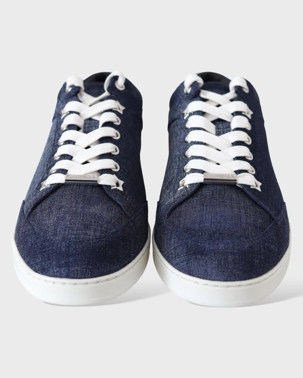 Jimmy Choo Miami Blauwe Denim Sneakers