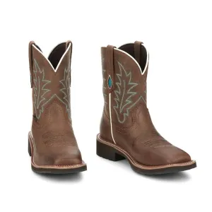 Justin Women's 8" Ema Western Boot Dark Tan