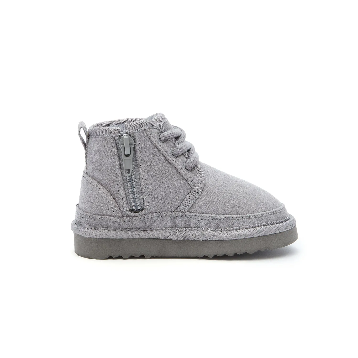 Kids Unisex Side Zipper Low Ankle Boots
