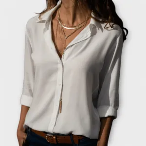 Lianelle  Classic Button-Up Blouse