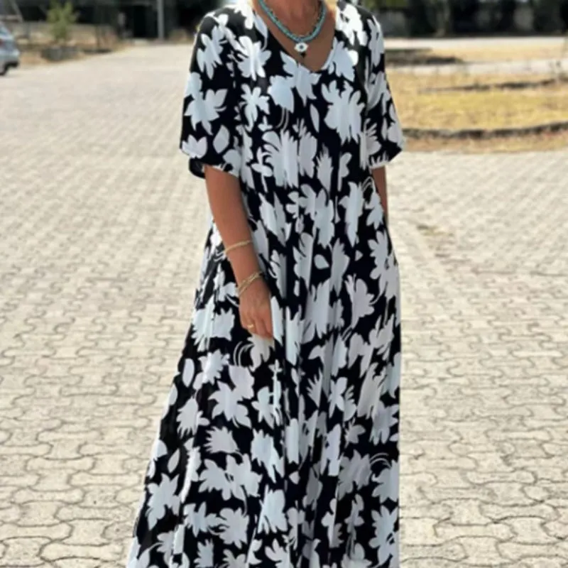 Lilac™ - Casual Printed Maxi Dress