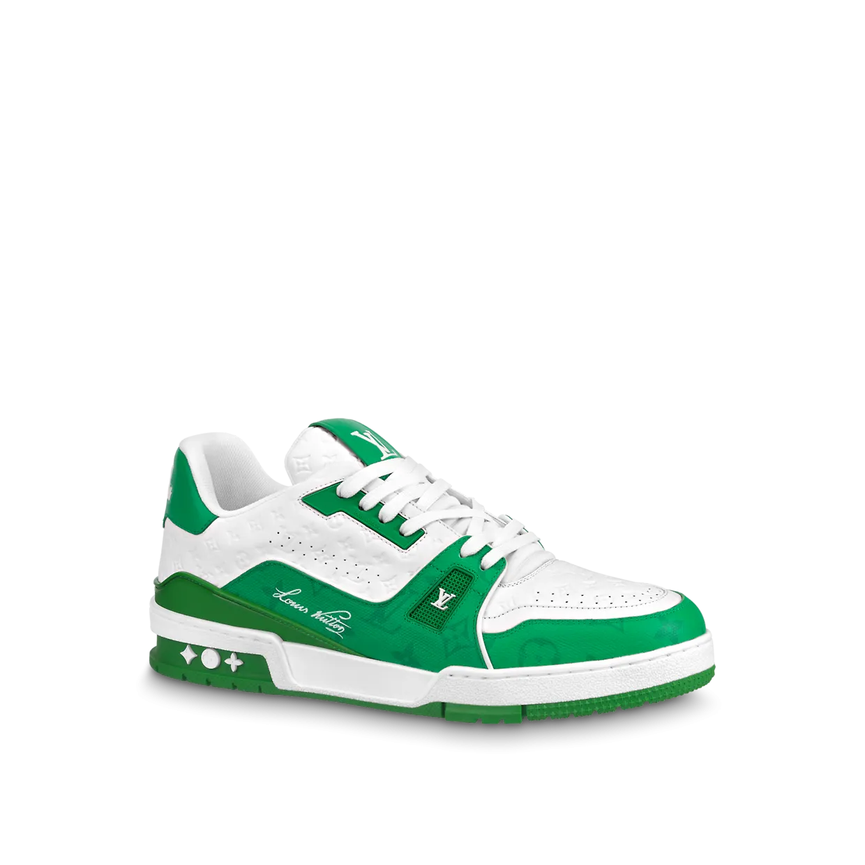 LOUIS VUITTON MONOGRAM GREEN WHITE TRAINER
