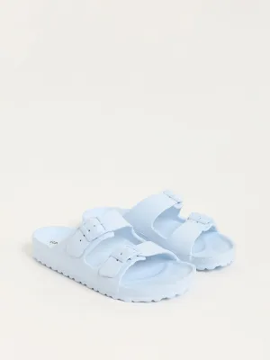 LUNA BLU Blue Buckle-Strap Chunky Flip-Flop