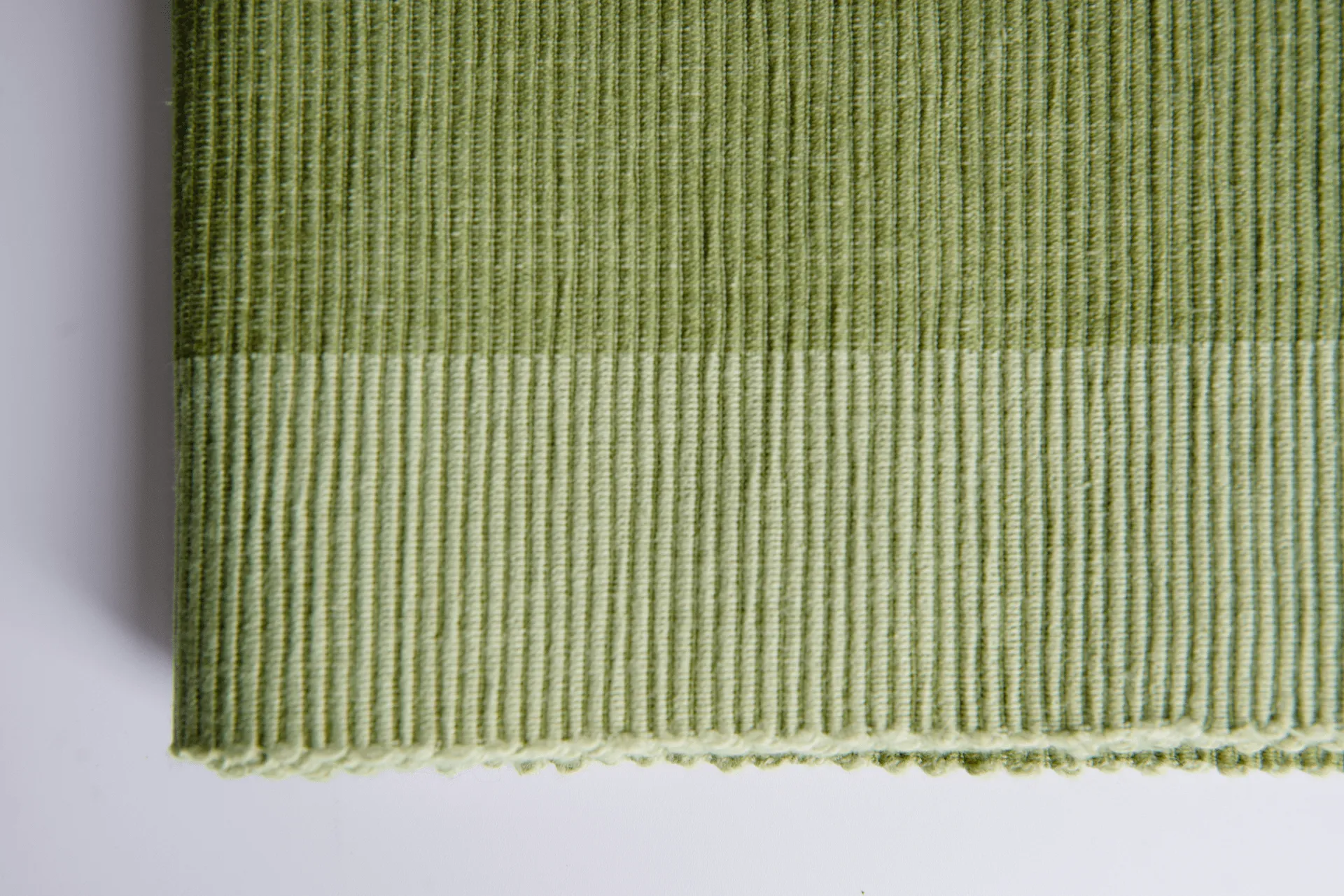 Luxury Table Runner Green - Organic Cotton & Handmade
