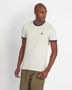 Lyle & Scott Ringer T-Shirt in White Navy