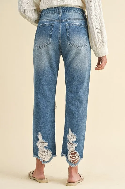 Madalyn Distressed Cropped Jeans