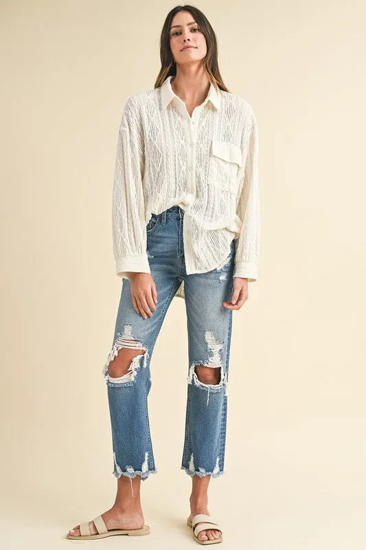 Madalyn Distressed Cropped Jeans