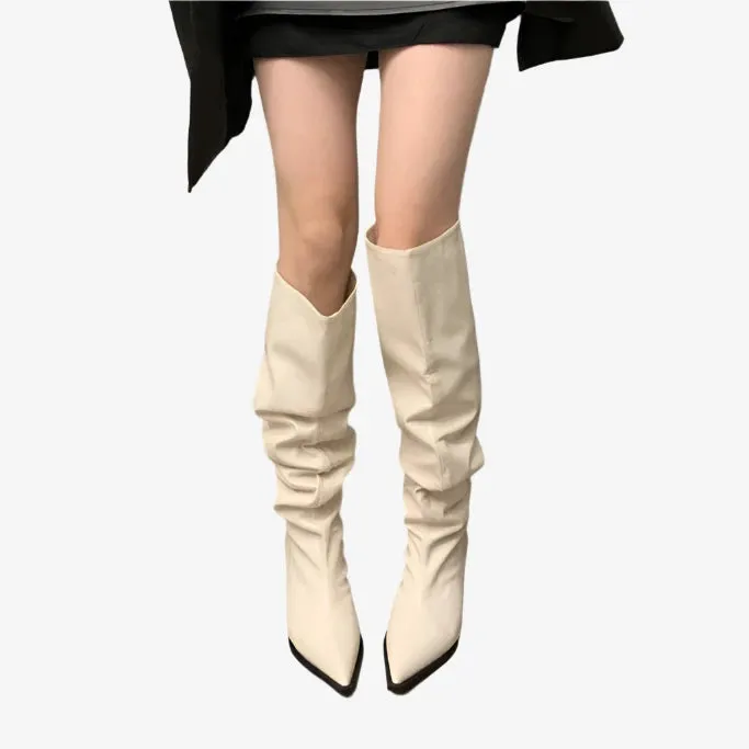 MAEVE | Slouchy Eco-Leather Knee Boots