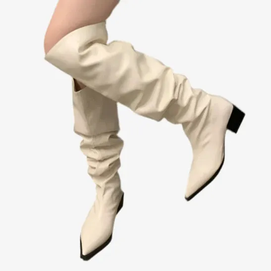 MAEVE | Slouchy Eco-Leather Knee Boots