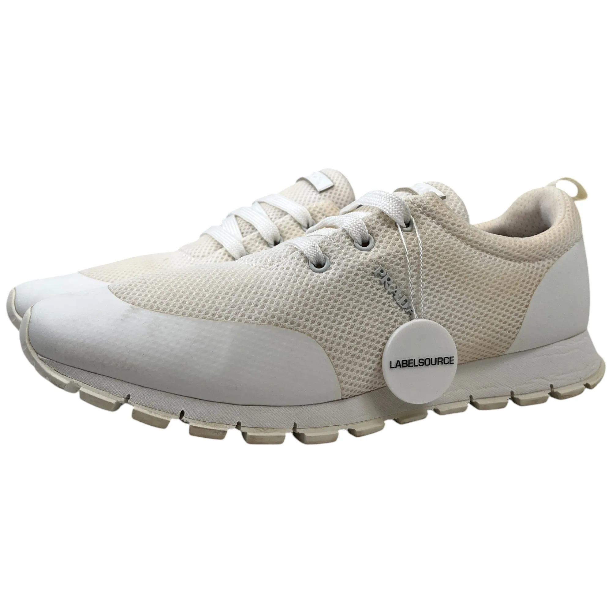 Men's Logo Runners Low Trainers Cream Size EU 44.5 / UK 10.5