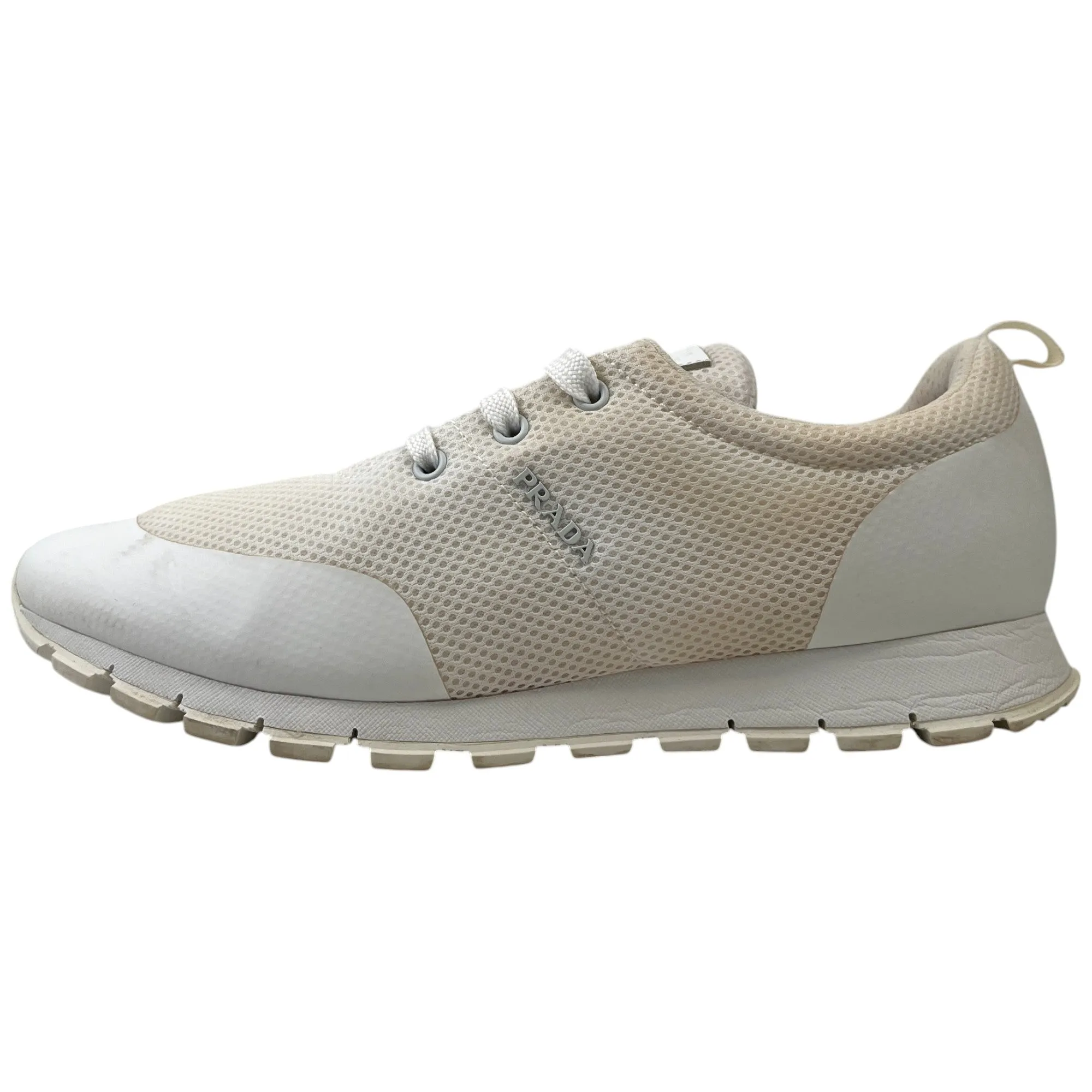 Men's Logo Runners Low Trainers Cream Size EU 44.5 / UK 10.5