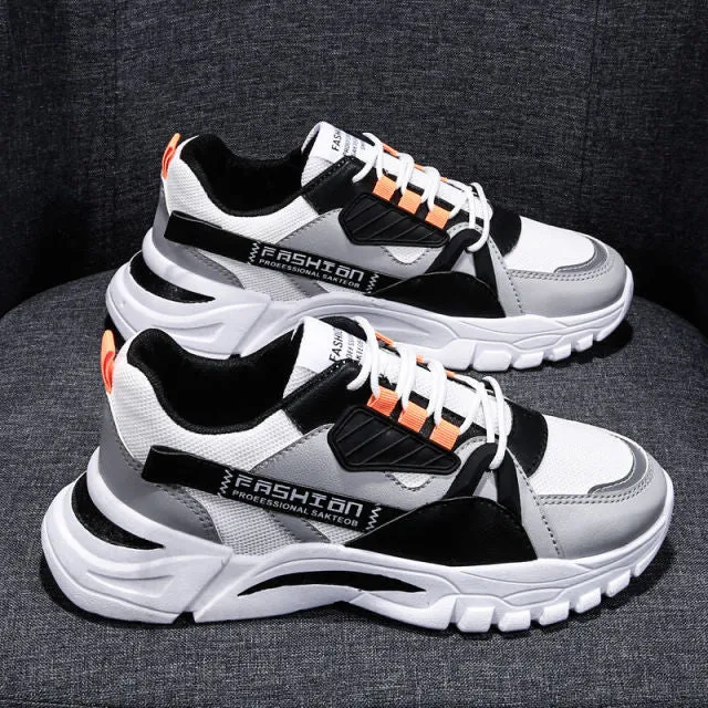 Men's Shoes Spring  Trendy Sports Casual Borad Shoes Versatile Summer Breathable Sneakers Running Daddy Tide Shoes