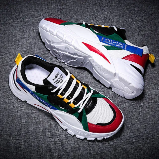 Men's Shoes Spring  Trendy Sports Casual Borad Shoes Versatile Summer Breathable Sneakers Running Daddy Tide Shoes