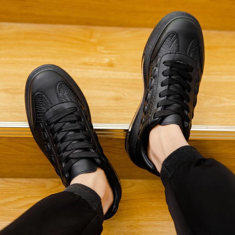 Men's Trendy Leather Fashion Sneakers