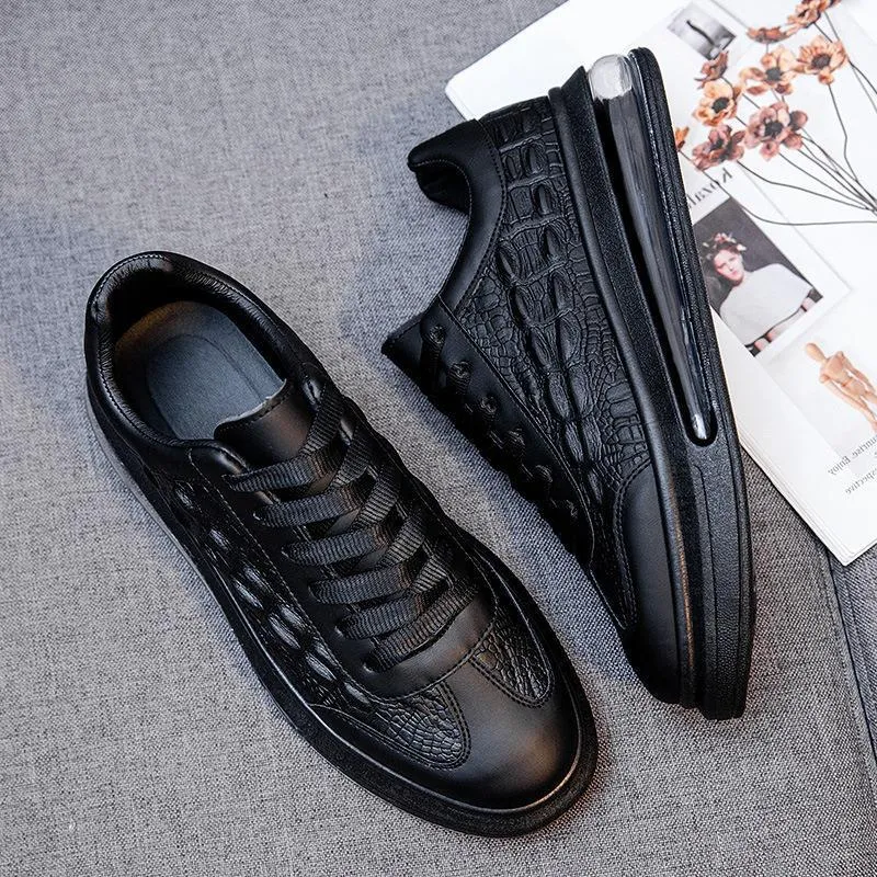 Men's Trendy Leather Fashion Sneakers