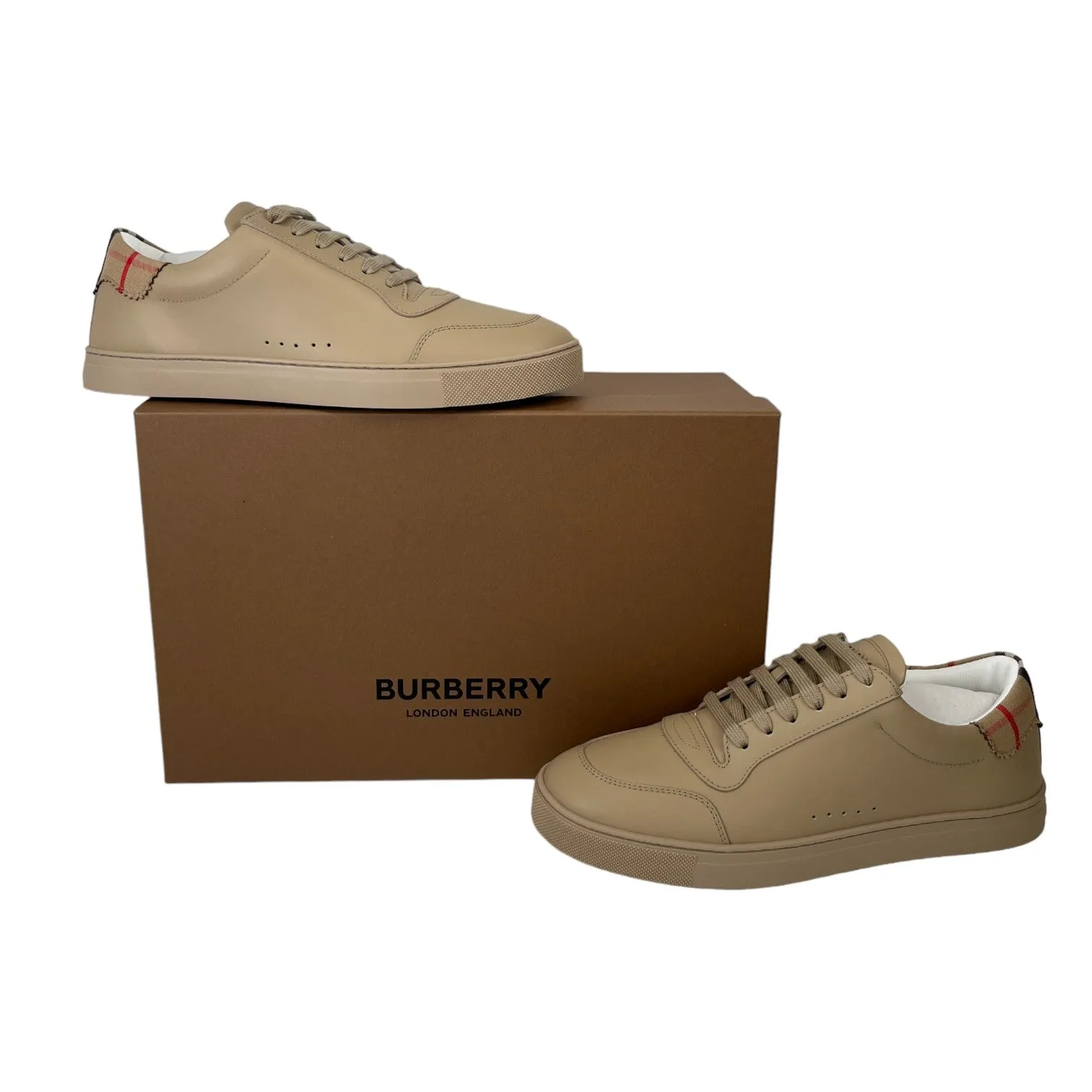 Men's Vintage Check Low Trainers Beige Size EU 40 / UK 6
