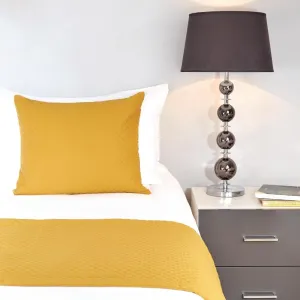 Mitre Essentials Quilted Waffle Runner Ochre - HN842
