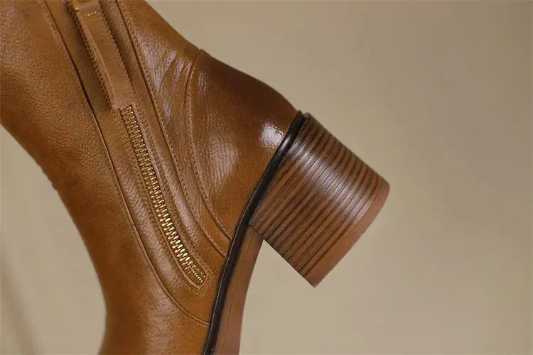 Modern Vegan Leather Ankle Boots