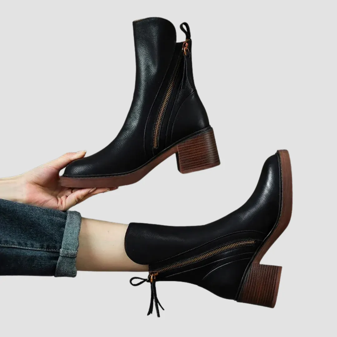 Modern Vegan Leather Ankle Boots
