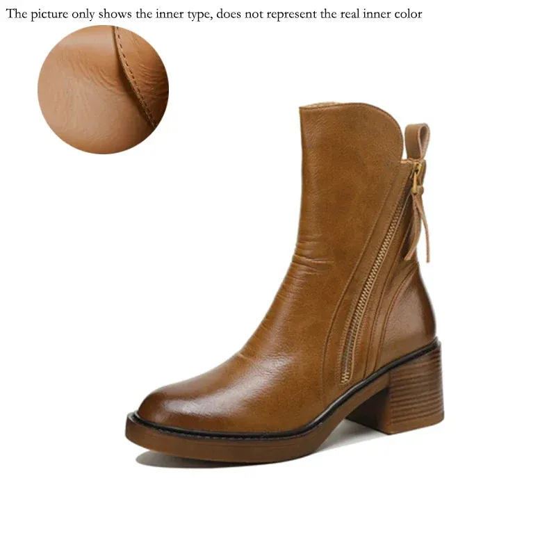 Modern Vegan Leather Ankle Boots