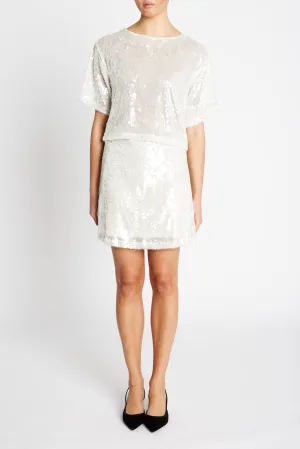 MossroseBBGinia blouse - White w Silver