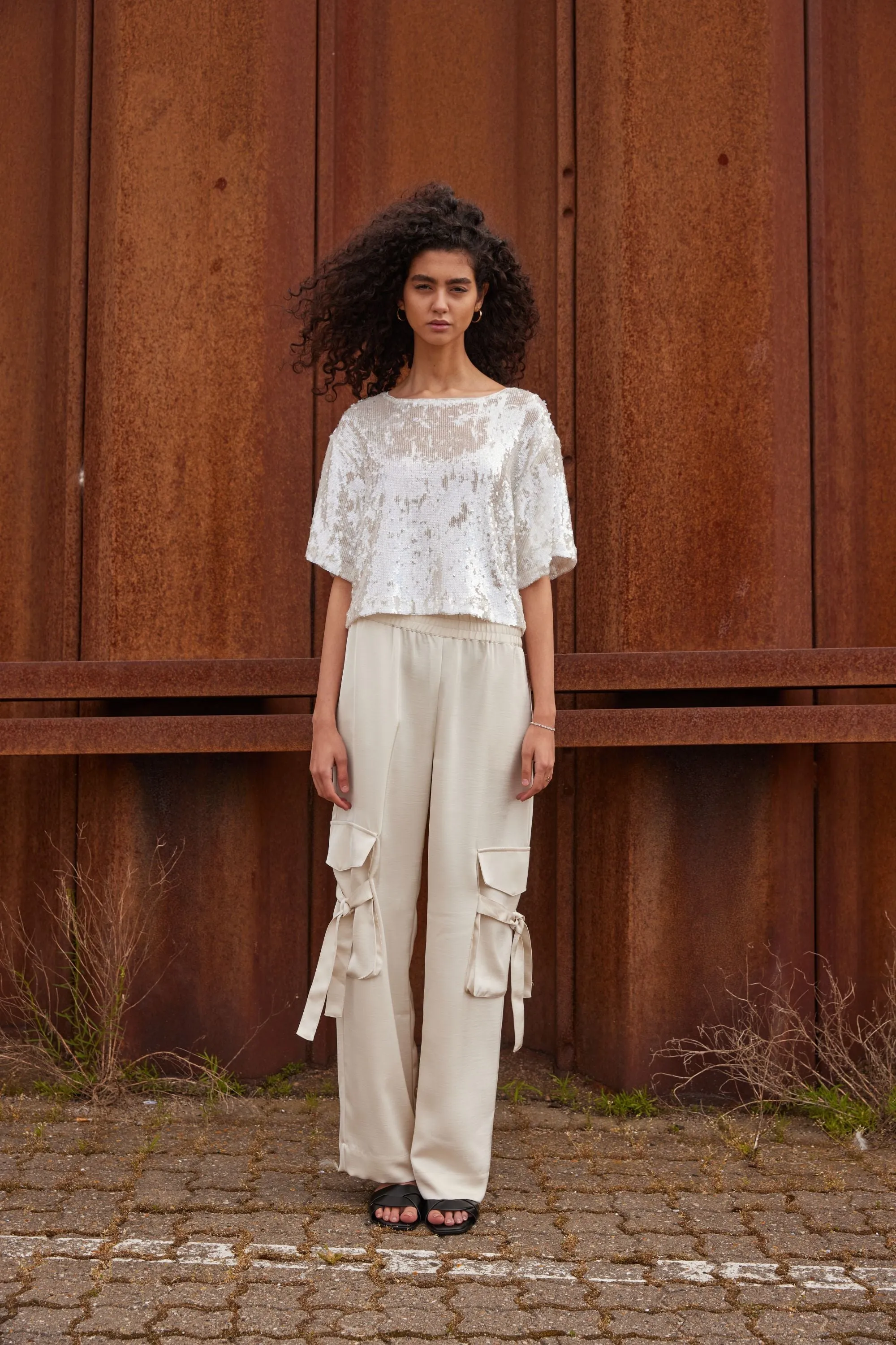 MossroseBBGinia blouse - White w Silver