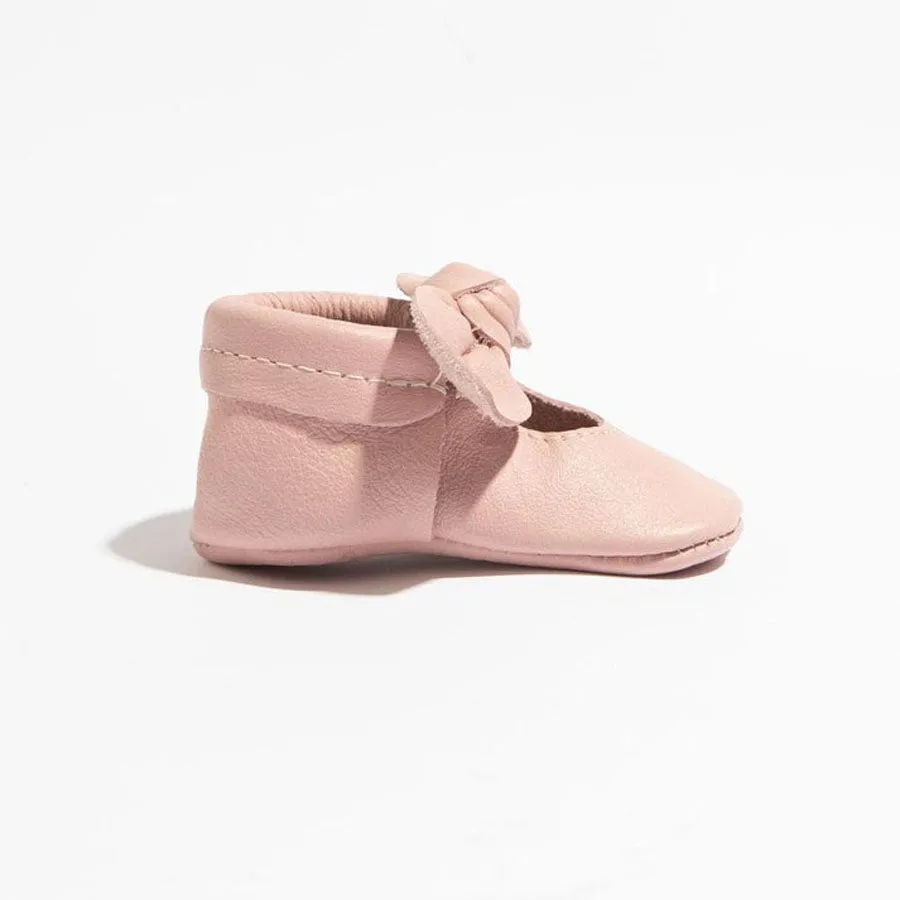 Newborn Blush Knotted Bow Mocc