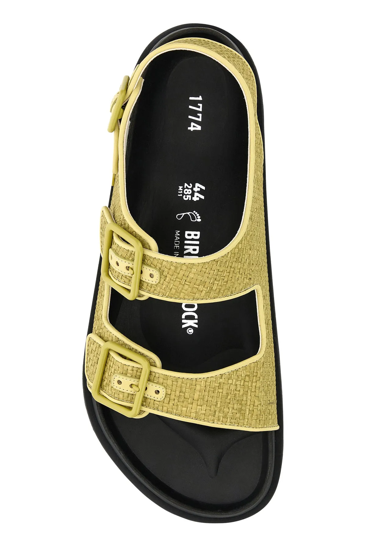 Olive green raffia Eternal Sunshine Milano sandals