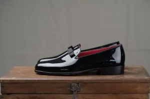 OPW Ribbon Black Tie Patent Loafers