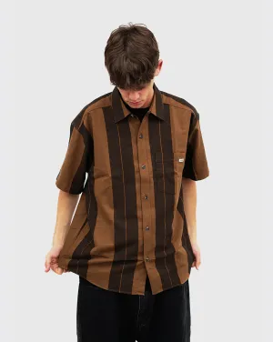 Polar Mitchell Shirt - Brown Block Stripe