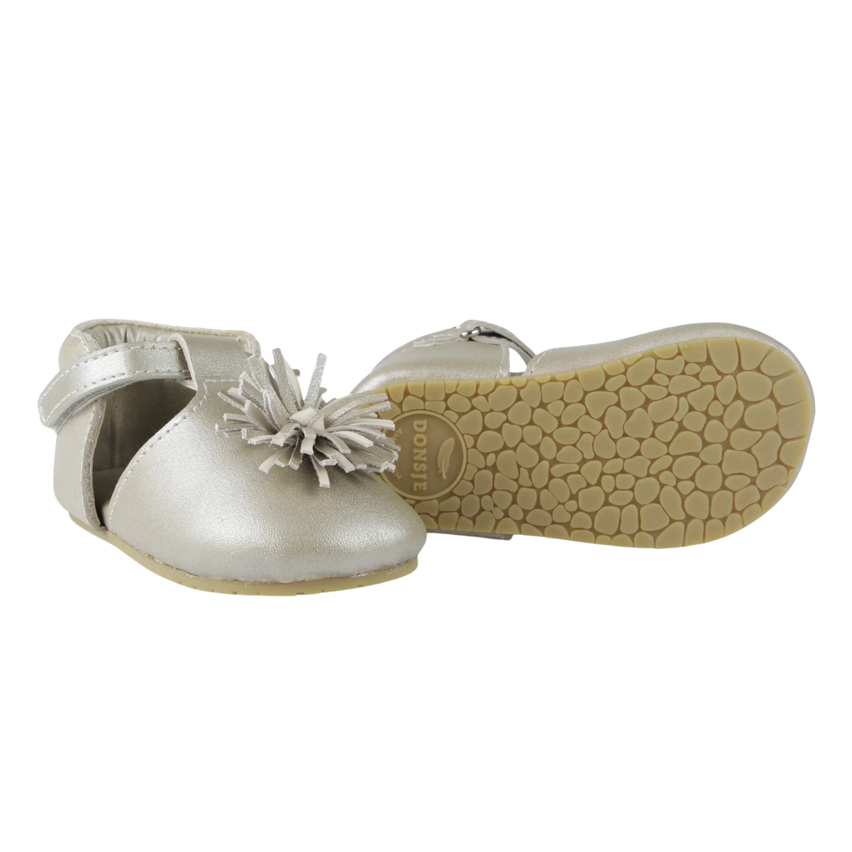 Poms Shoes | Champagne Metallic Leather