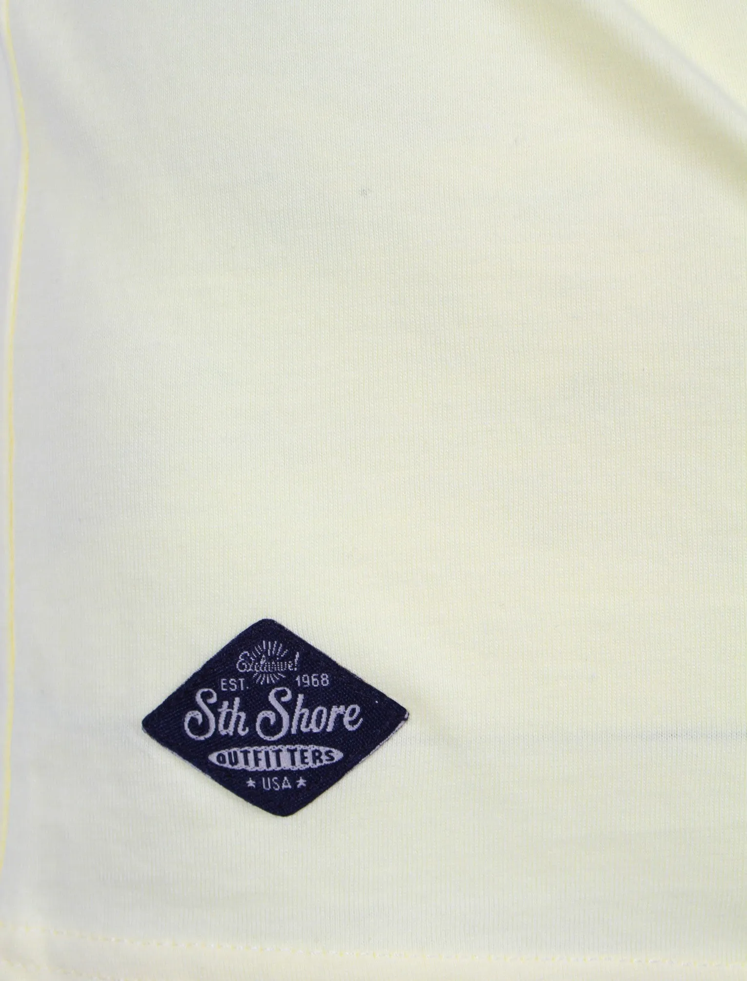 Print T-Shirt in Pale Yellow  - South Shore