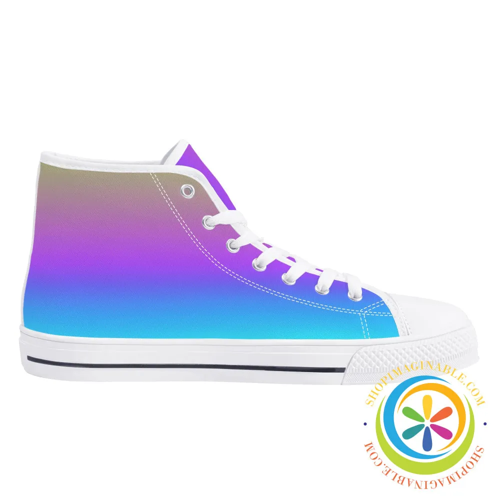 Rainbow Pride Ladies High Top Canvas Shoes