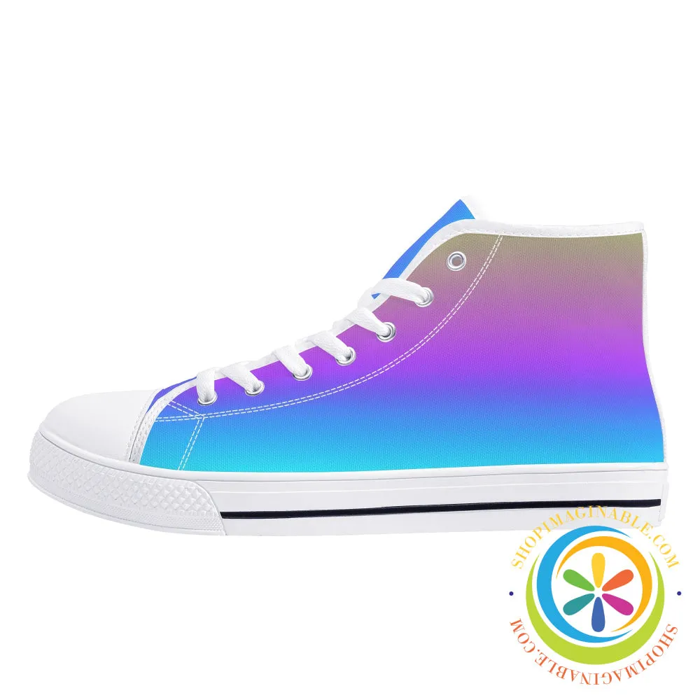 Rainbow Pride Ladies High Top Canvas Shoes