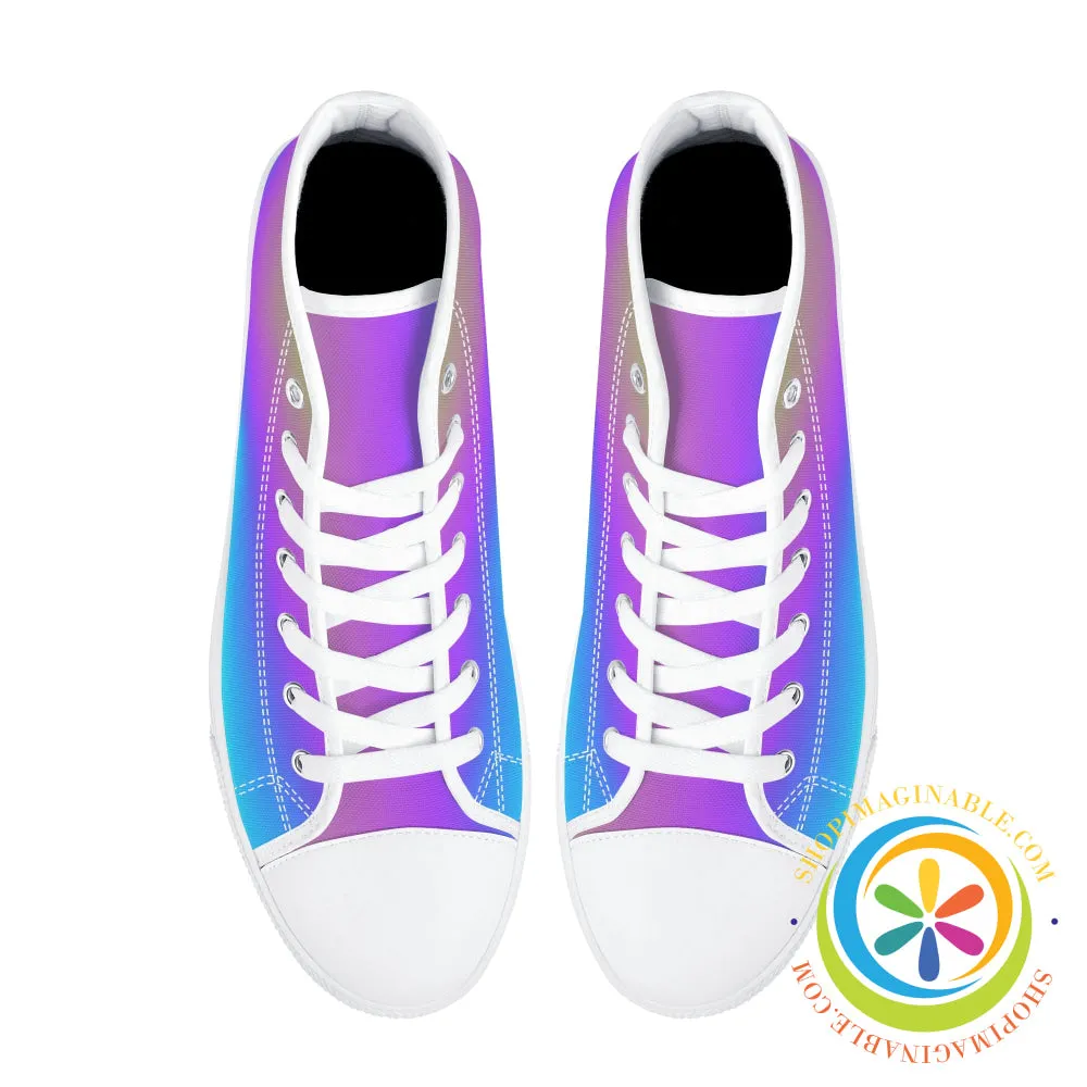 Rainbow Pride Ladies High Top Canvas Shoes