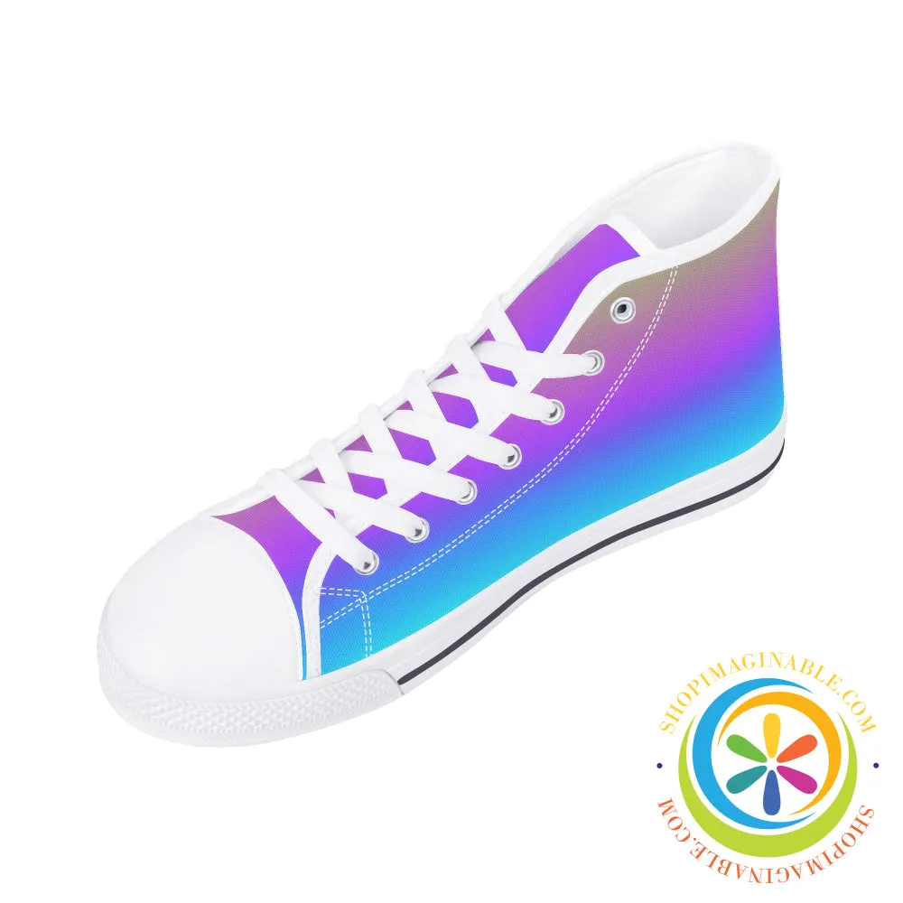 Rainbow Pride Ladies High Top Canvas Shoes