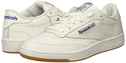 Reebok Men's Club C 85 Fashion Sneaker, White/Royal-Gum, 10.5 M US