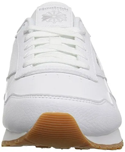 Reebok womens Classic Leather Harman Run Sneaker, White/Steel/Gum, 6.5 US