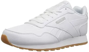 Reebok womens Classic Leather Harman Run Sneaker, White/Steel/Gum, 6.5 US