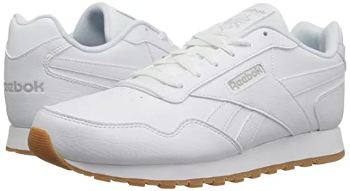Reebok womens Classic Leather Harman Run Sneaker, White/Steel/Gum, 6.5 US