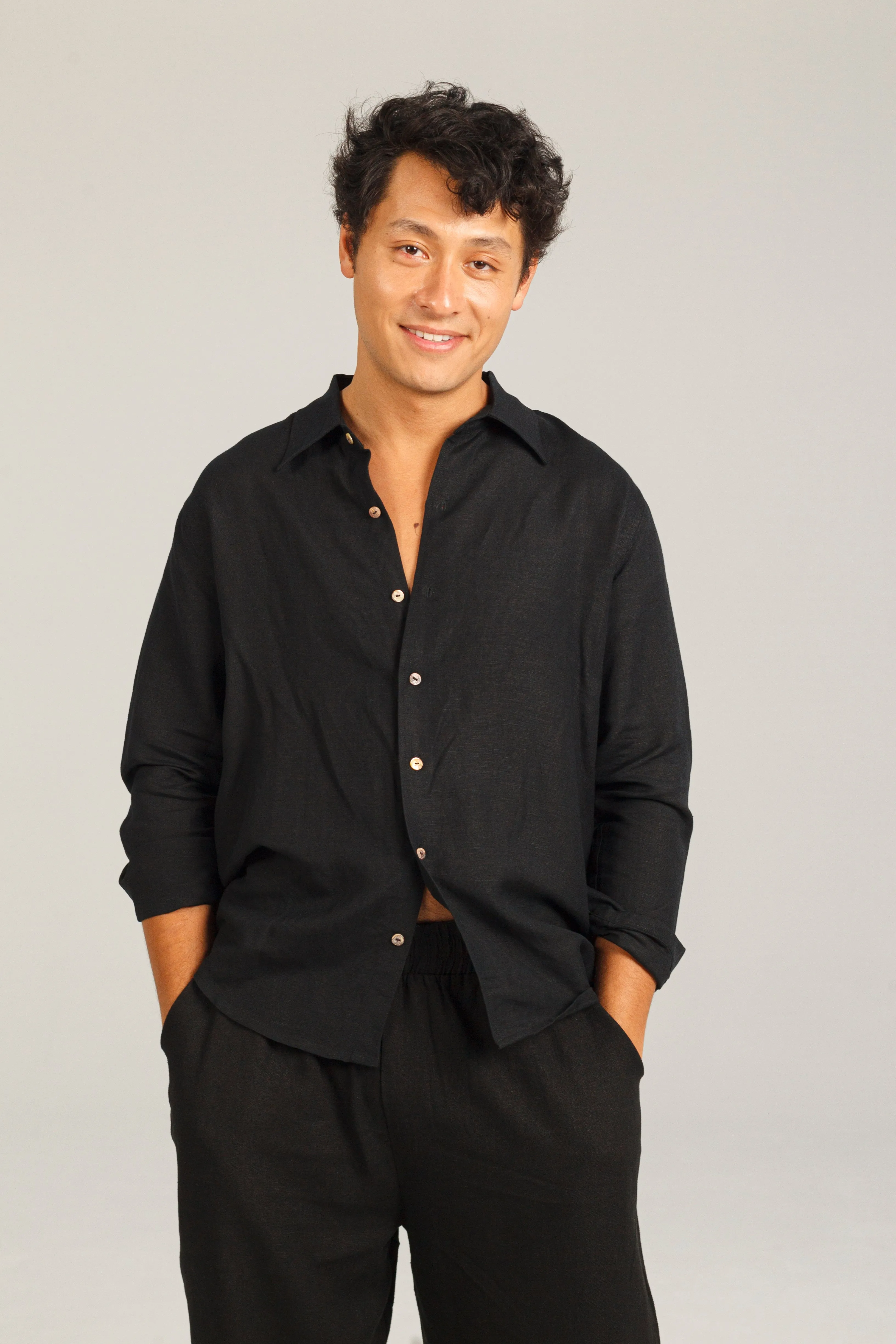 Relaxed Linen Button Down Shirt